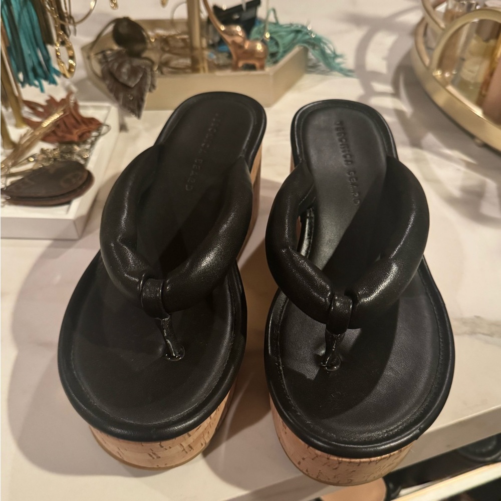 Veronica Beard Trendy Black Platform Sandals